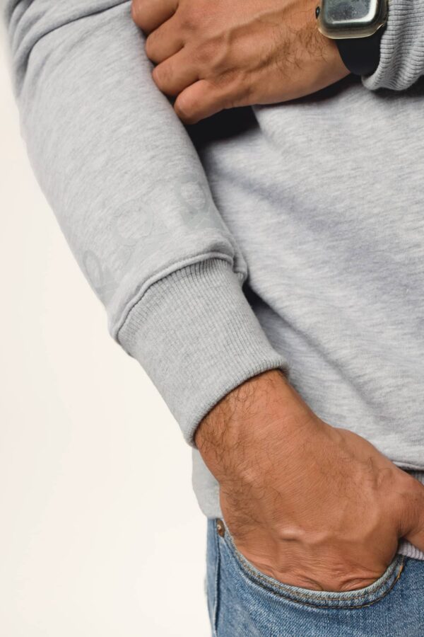 Loose Fit Sweat Shirt – Heather Gray - Image 3